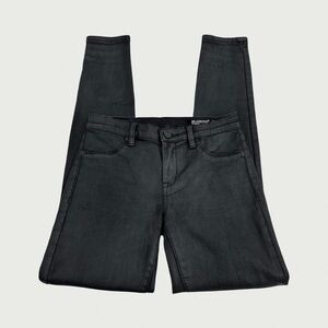 Low Rise Waxed Skinny Jeans